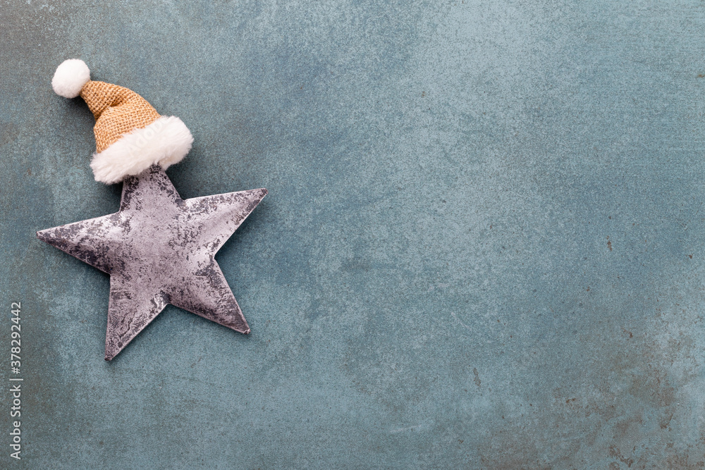 Christmas decoration. Christmas star on rustic dark background. Christmas decoration. Christmas star on rustic dark background.