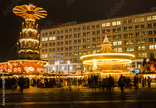 German Christmas Pyramids ( Weihnachtspyramide ) At Alexanderplatz, Berlin