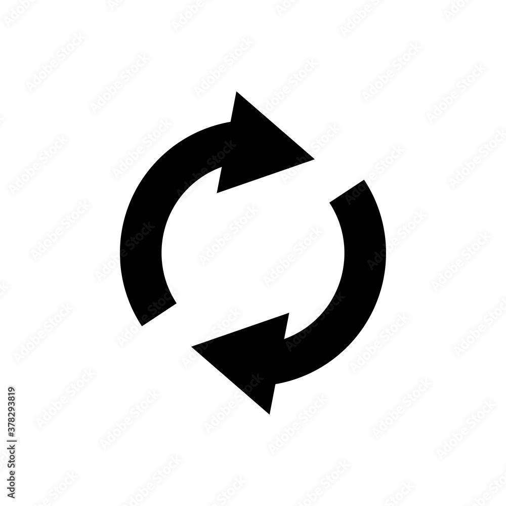 Circular arrow circle arrow icon rotation restart. Design template vector Circular arrow circle arrow icon rotation restart. Design template vector