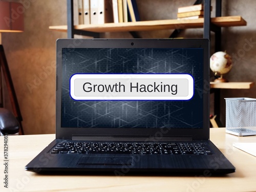 Business concept about Growth Hacking with inscription on the page. photo