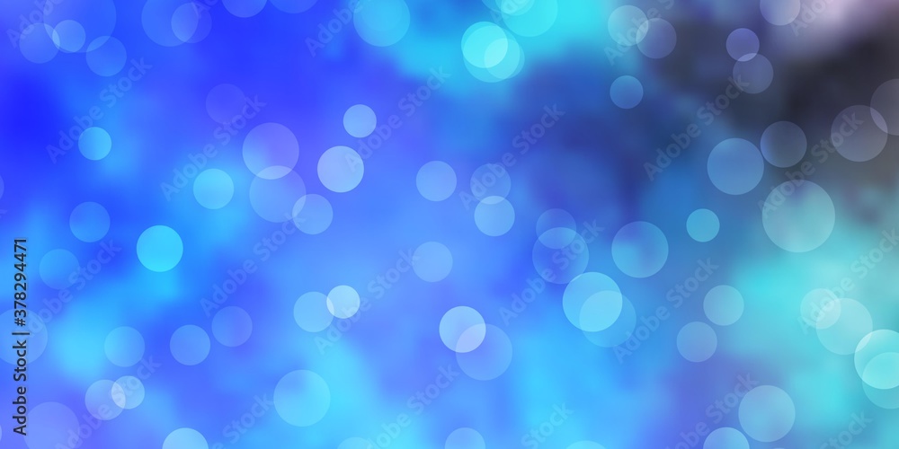 Fototapeta premium Light BLUE vector background with spots. Abstract colorful disks on simple gradient background. Pattern for wallpapers, curtains.