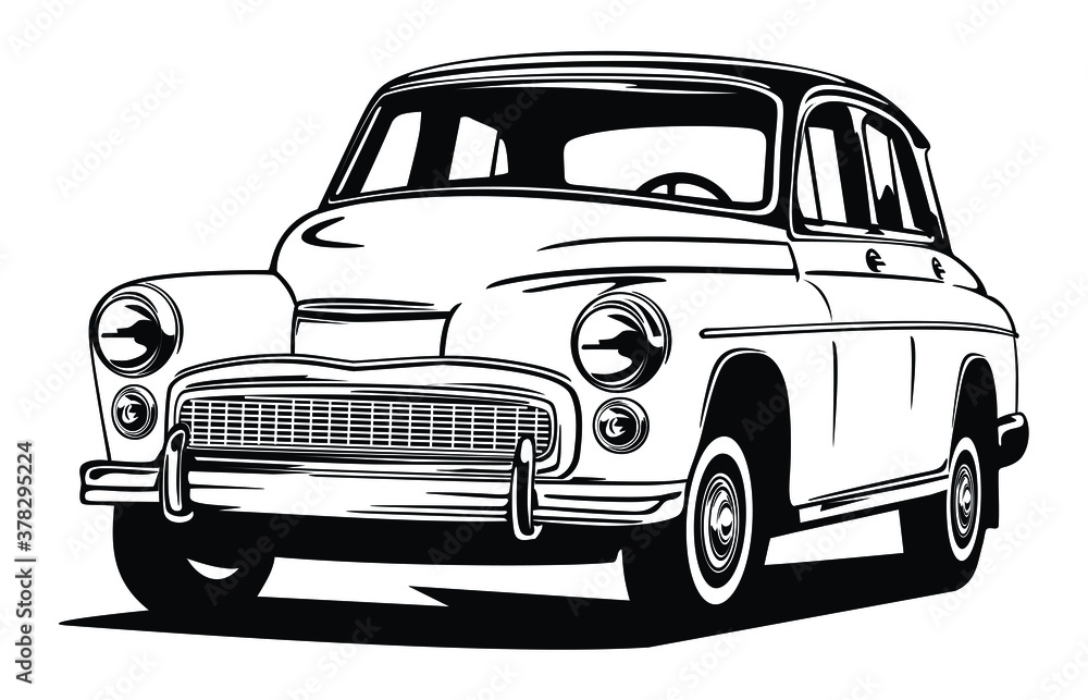 Classic vintage retro car design