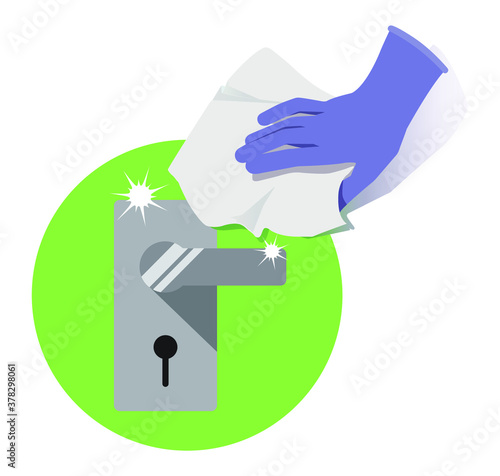 Computer keyboard and mouse vector illustration with blue color background.