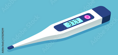 Digital thermometer vector illustration.
Thermometer.