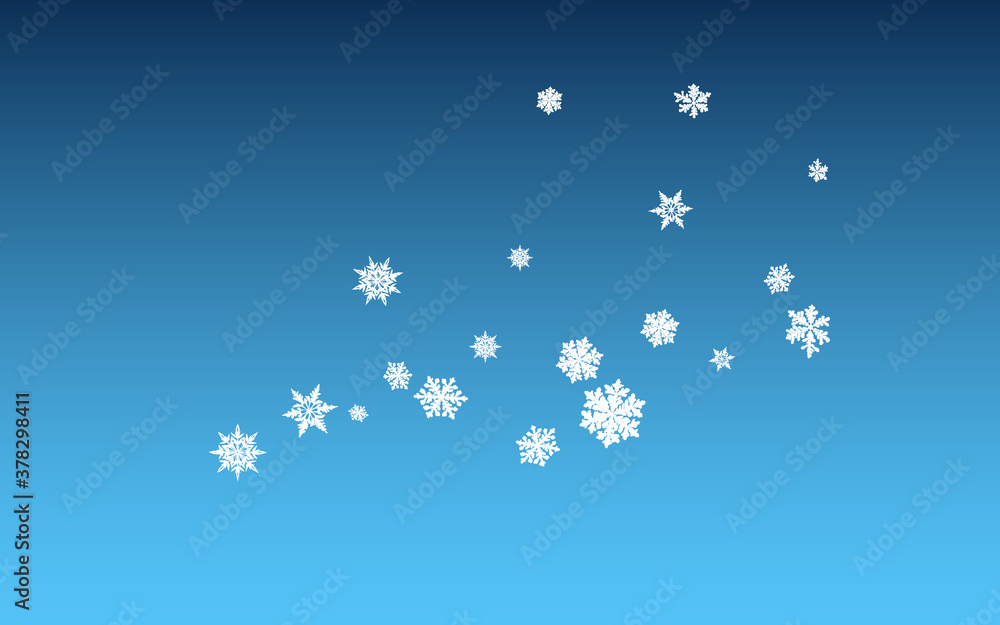 White Snowfall Panoramic Vector Blue Background. White Snowfall Panoramic Vector Blue Background.