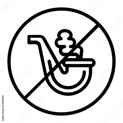 Stop Consuming Pipes Concept Vector Icon Design, Quit Smoking Symbol on White background, Bad habit Sign 