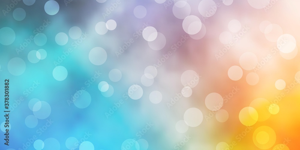 Obraz premium Light Blue, Yellow vector template with circles. Modern abstract illustration with colorful circle shapes. Pattern for booklets, leaflets.