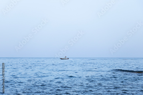 boat and motorboat in the sea sailing © Semart