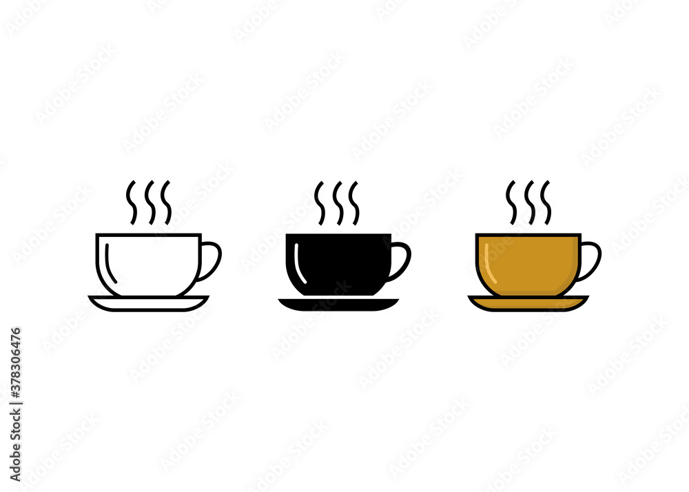 Coffee cup icon set, Coffee cup sign and symbol vector design Coffee cup icon set, Coffee cup sign and symbol vector design