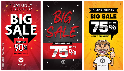 blackfriday sales social media banner design template