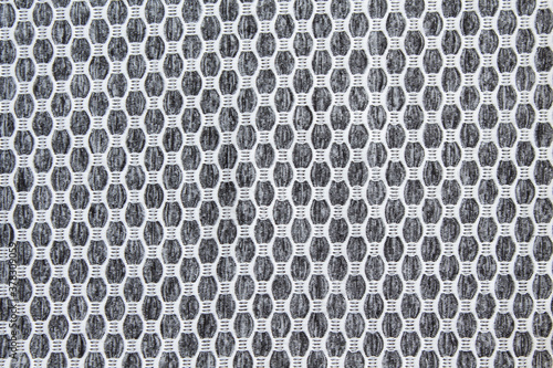 Texture of gray-white fabric. Honeycomb