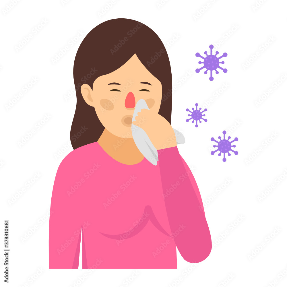 A flat design of flu, trendy style vector
A flat design of flu, trendy style vector