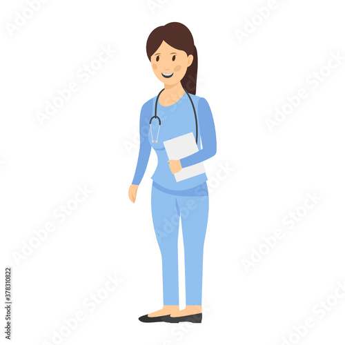 
Medical assistant in modern flat editable vector 
