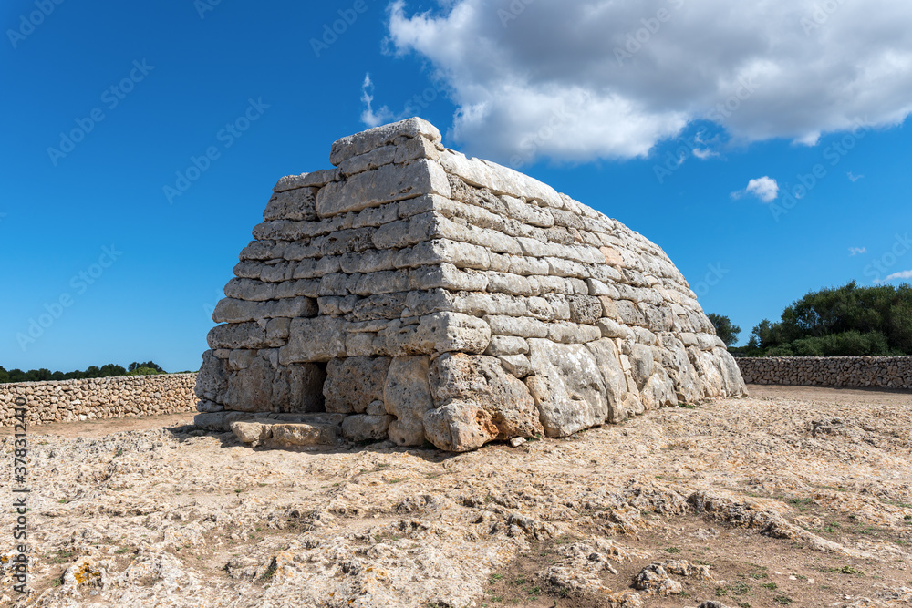 Naveta des Tudons near Ciutadella, Prehistoric Tomb - Menorca, Balearic islands, Spain