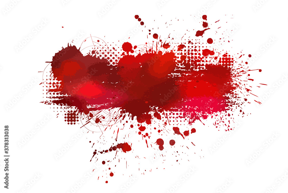 Red bloody stain. Vector illustration