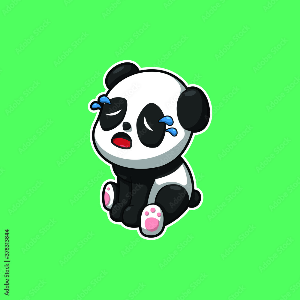 Cute Panda icon vector illustration logo template for many purpose. Cute Panda icon vector illustration logo template for many purpose.