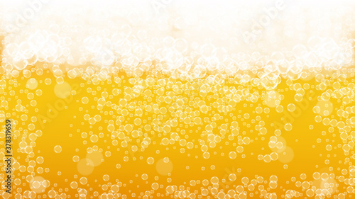 Beer background. Craft lager splash. Oktoberfest foam.