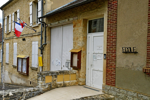 Buhy; France - july 2 2020 : picturesque village in summer photo