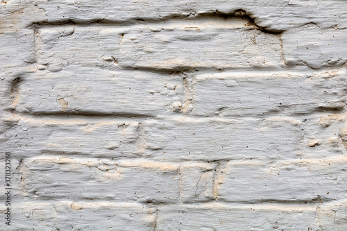 Wasted White Brick Wall Background