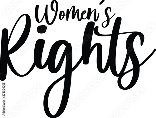 Women’s Rights Typography Black Color Text On White Background
