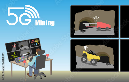 5G technology Use Case in Mining industry . Mobile underground high-performance communication and automated,  machines are enabled. 5G brings a smart, safe and seamless future for mining.