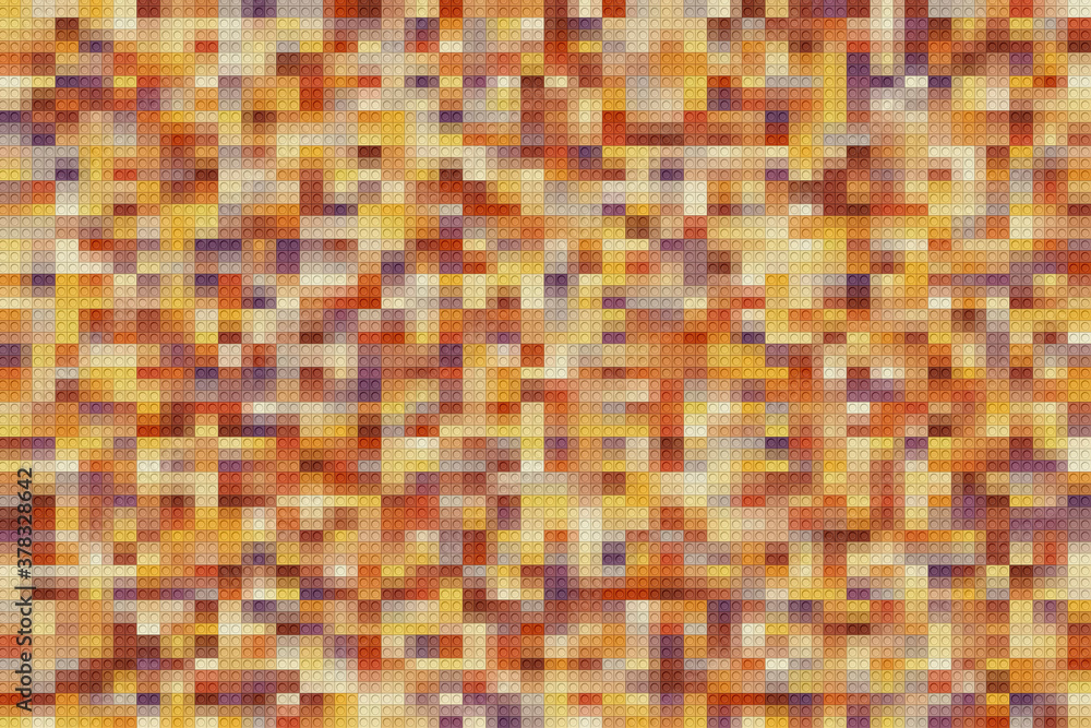 Fototapeta premium Colorful geometric pattern with different shapes. Modern creative texture 3d render illustration