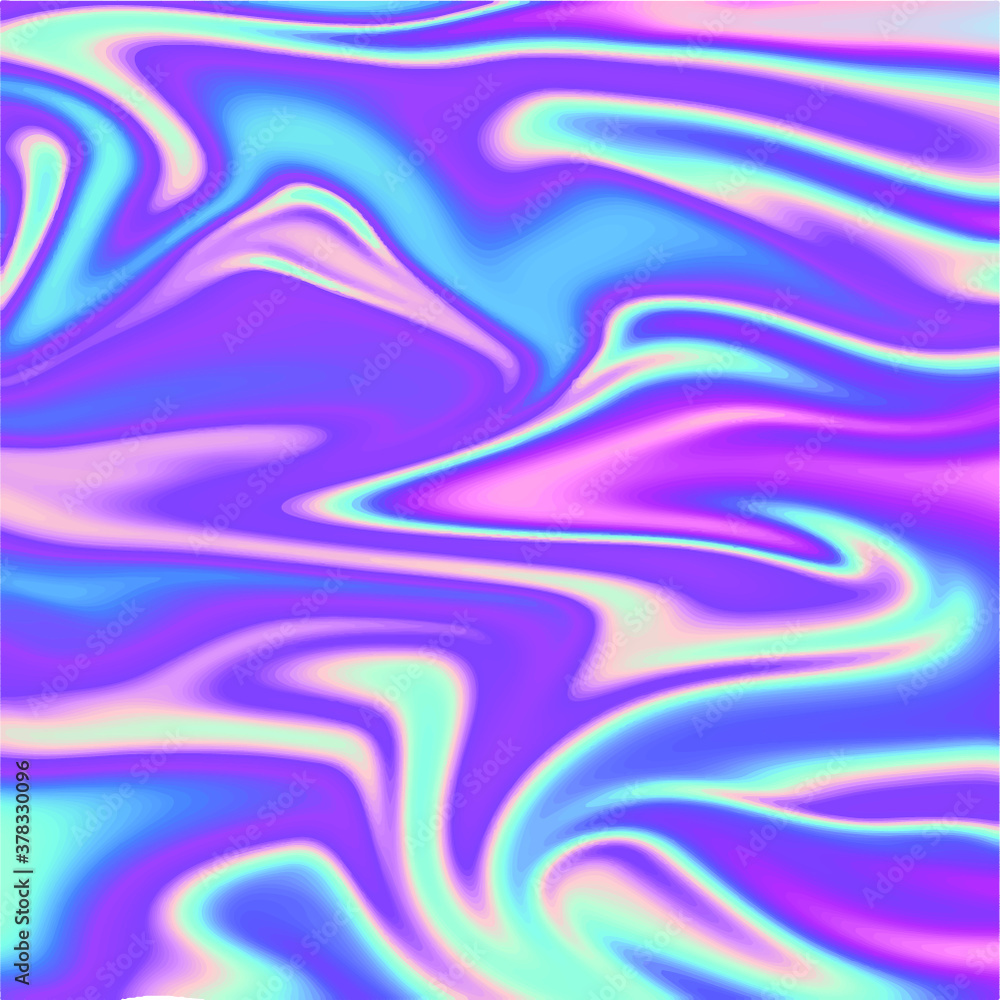 Fototapeta premium Vector abstract holographic background 80s - 90s, trendy colorful texture in neon color design for covers, flyers, brochures, posters, wedding invitations, Business Design or Social Media