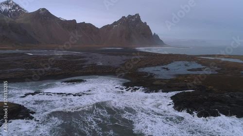 Wallpaper Mural Stokksnes beach and Vestrahorn mountain. Southeast Iceland. Torontodigital.ca