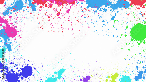 splatter colors isolated on white background.