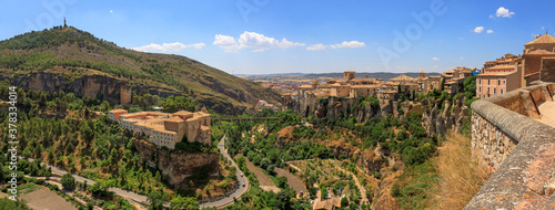 Old town of Cuenca, Spain, and San Pablo monastery.  photo