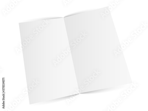 Blank white zigzag folded paper. © the_pixel
