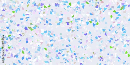 Light blue, red vector pattern with abstract shapes.