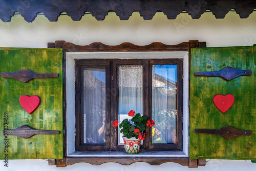 Peasant house with decorations of the Lipovan ethnic group in Romania