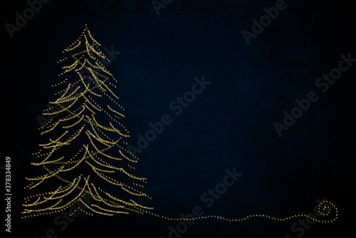 Christmas greetings cards, abstract freehand tree