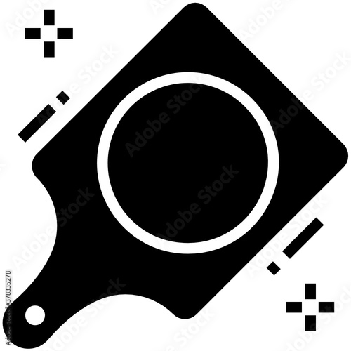 
Glyph icon of cutting board, wooden board for vegetable cutting 
