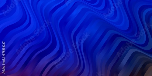 Light Blue, Yellow vector template with wry lines. Illustration in abstract style with gradient curved.  Pattern for business booklets, leaflets