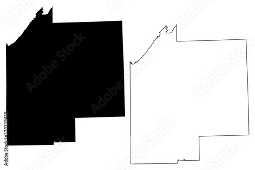 Tuscola County, Michigan (U.S. county, United States of America, USA, U.S., US) map vector illustration, scribble sketch Tuscola map photo