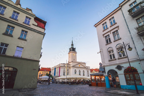 Obraz na płótnie Evening in Kalisz Wielkopolski, Poland w salonie