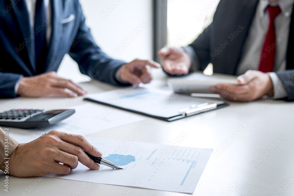 Group of Business partner professional team working together meeting are discussing and analyzing with new strategy marketing project investment to growth up profit into company Group of Business partner professional team working together meeting are discussing and analyzing with new strategy marketing project investment to growth up profit into company