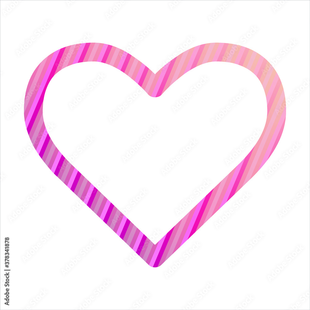 Obraz premium Colorful vector Heart icon. Love symbol Flat style. Design elements for Valentine's day