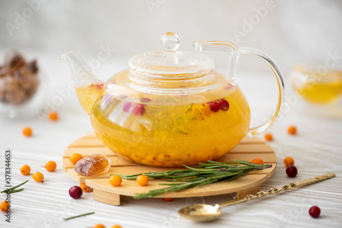 sea buckthorn tea with honey