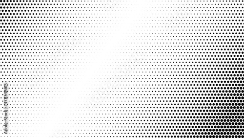 Halftone dotted minimal vector background. Abstract monochrome gradient spotted corners. Black and white dotted texture