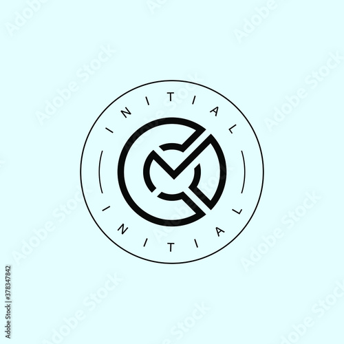 CM logo featuring initial letters "C" and "M" in a circle style, designed with clean, continuous lines for a modern, sleek, and professional look. Perfect for a minimalist brand identity.