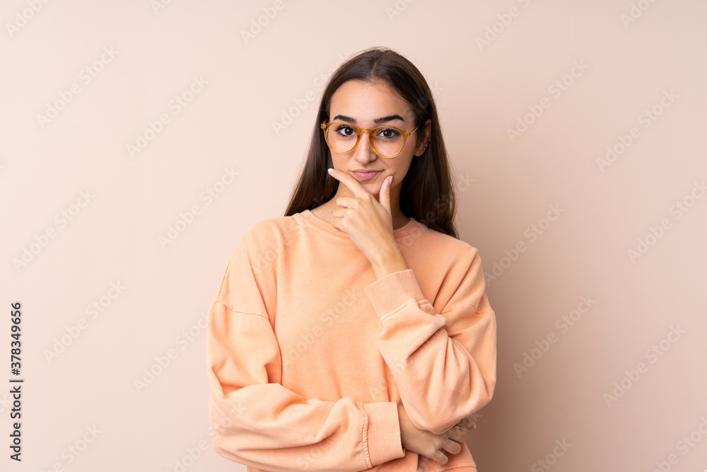 Young girl over isolated background laughing Young girl over isolated background laughing