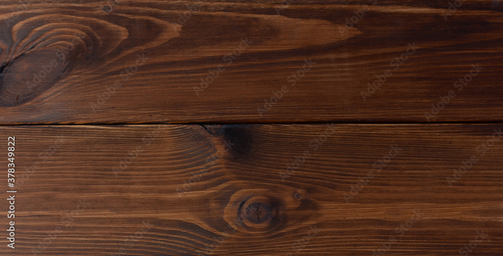 Fototapeta premium Dark brown wood texture. Wooden panels. Copy space for text. Banner