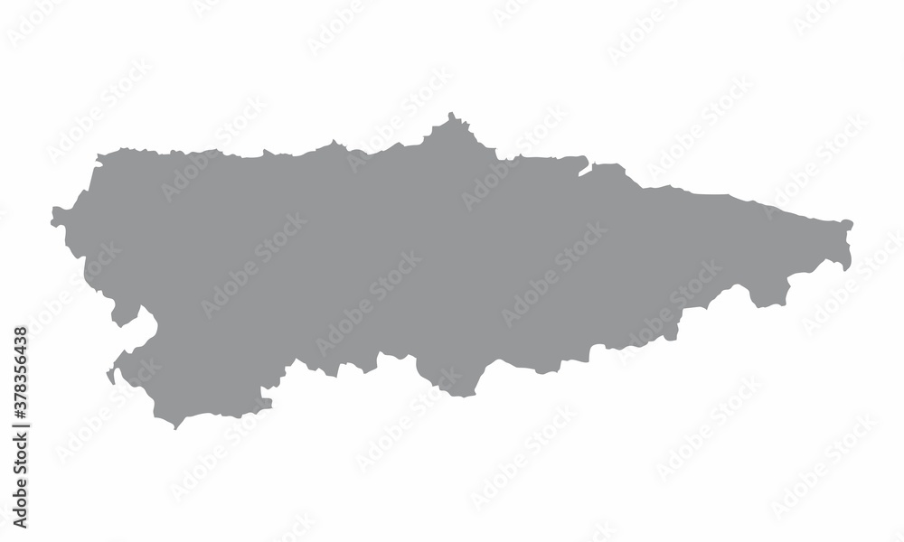 Asturias region map