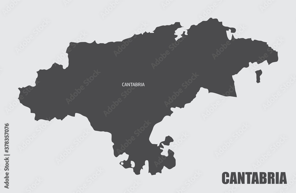 Cantabria region map