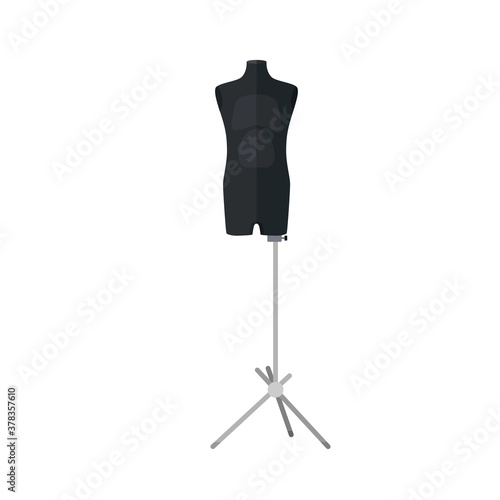 Sartorial mannequins long in black color isolated on a white background. Mannequins form the body of a kids. Silhouette of a person in the style of a flat.