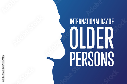 International Day of Older Persons. October 1. Holiday concept. Template for background, banner, card, poster with text inscription. Vector EPS10 illustration.