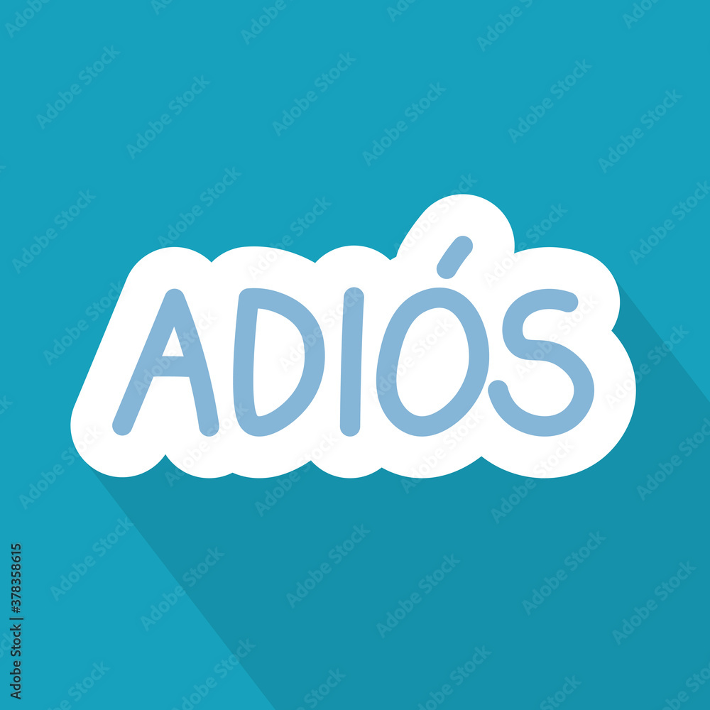 goodbye in spanish word concept- vector illustration goodbye in spanish word concept- vector illustration